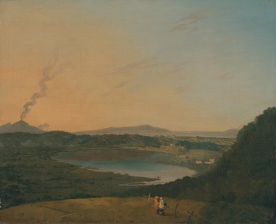 遠くにヴェスヴィオ山脈を持つラゴダニャーノ 作： Richard Wilson
